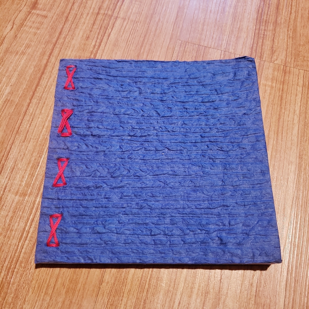 Handmade blue square notebook